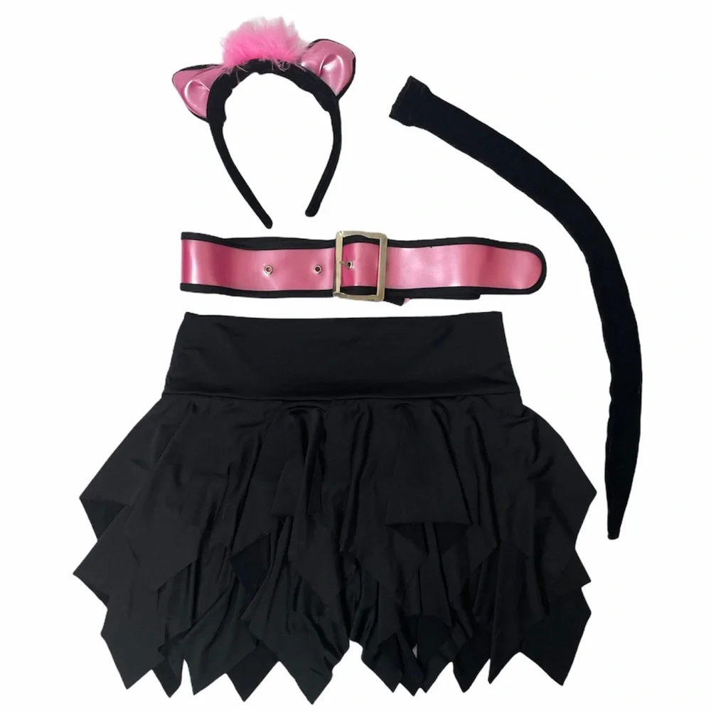 Glamorous Diva Cat Costume Dress Up Play Theatre Halloween Costume Kitten Cat